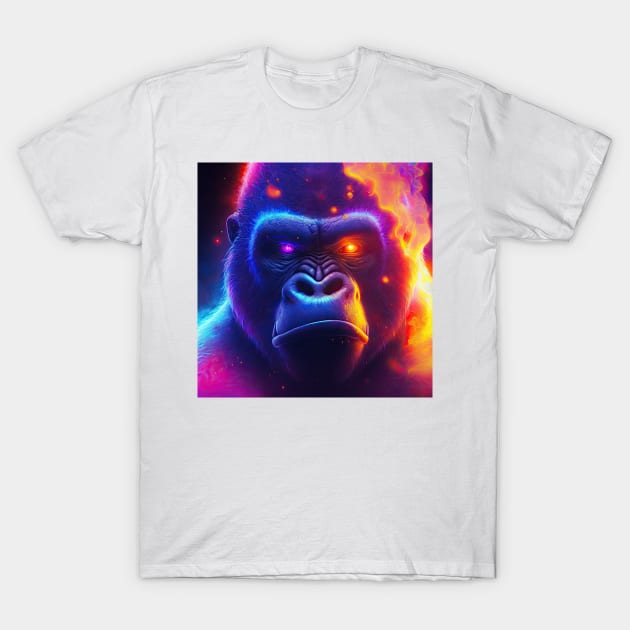 Fiery Gorilla T-Shirt by wumples